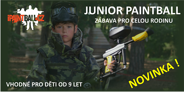 Junior paintball pro děti od 9 let v Táboře.